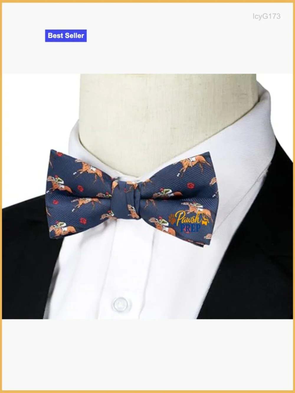 Pre-Tied Bow Tie Adjustable Strap Animal Print Polyester Microfiber